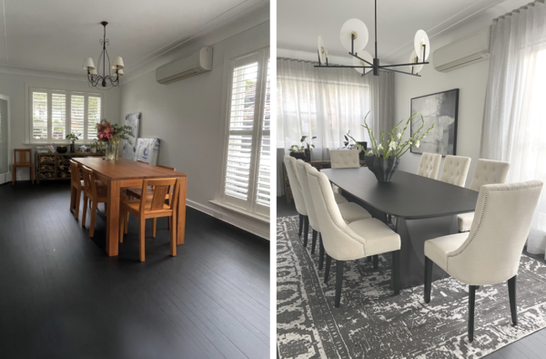 Before and After Image of a Project in Hunters Hill